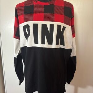 PINK Victoria's Secret Red and Black Plaid Shirt